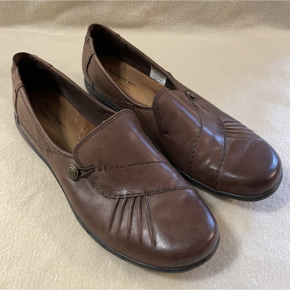 Rockport Cobb Hill Paulette Loafer Womens 11 M Brown Leather Shoes Slip On